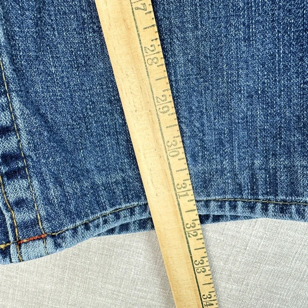 True Religion Ricky Jeans Mens 44 Blue Straight Leg Med Wash Horseshoe Made USA